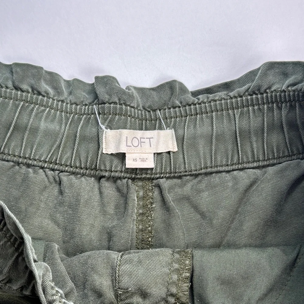 Loft Women’s Olive Green Pull On Tie Waist Casual Shorts - Picture 4 of 11